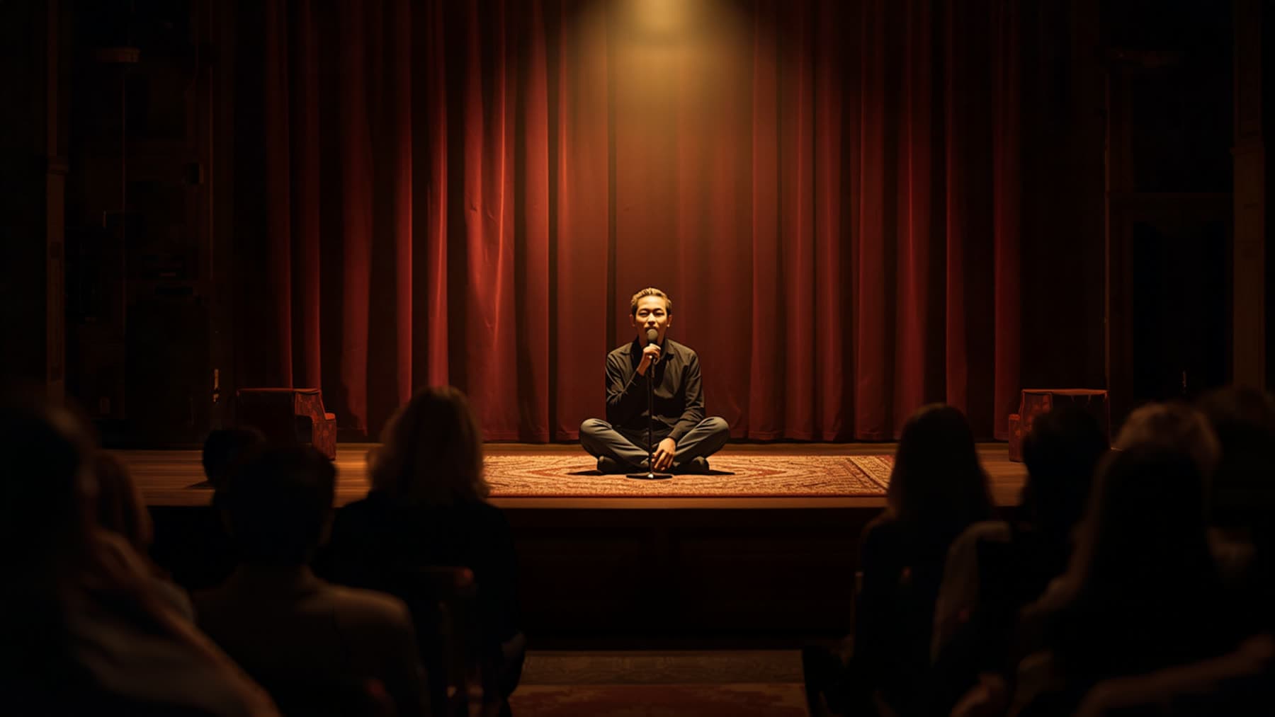 A performer on stage at a NEDAC cultural evening