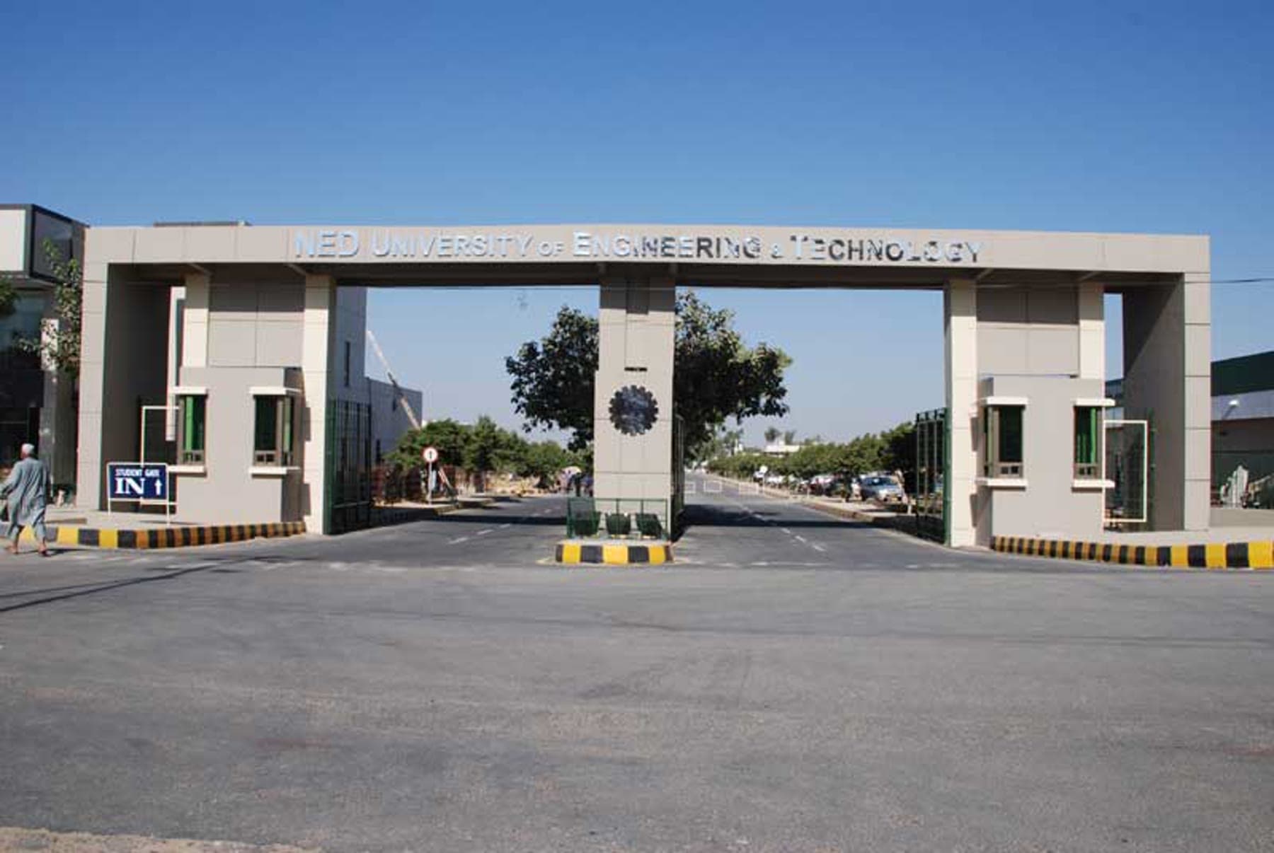 The main gate of NED University of Engineering & Technology
